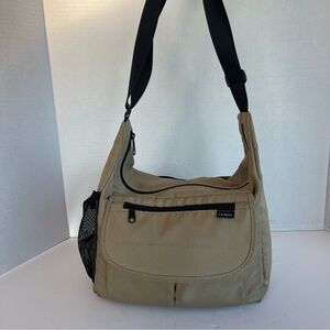 L.L. Bean Black and Tan Women  Messenger Bag